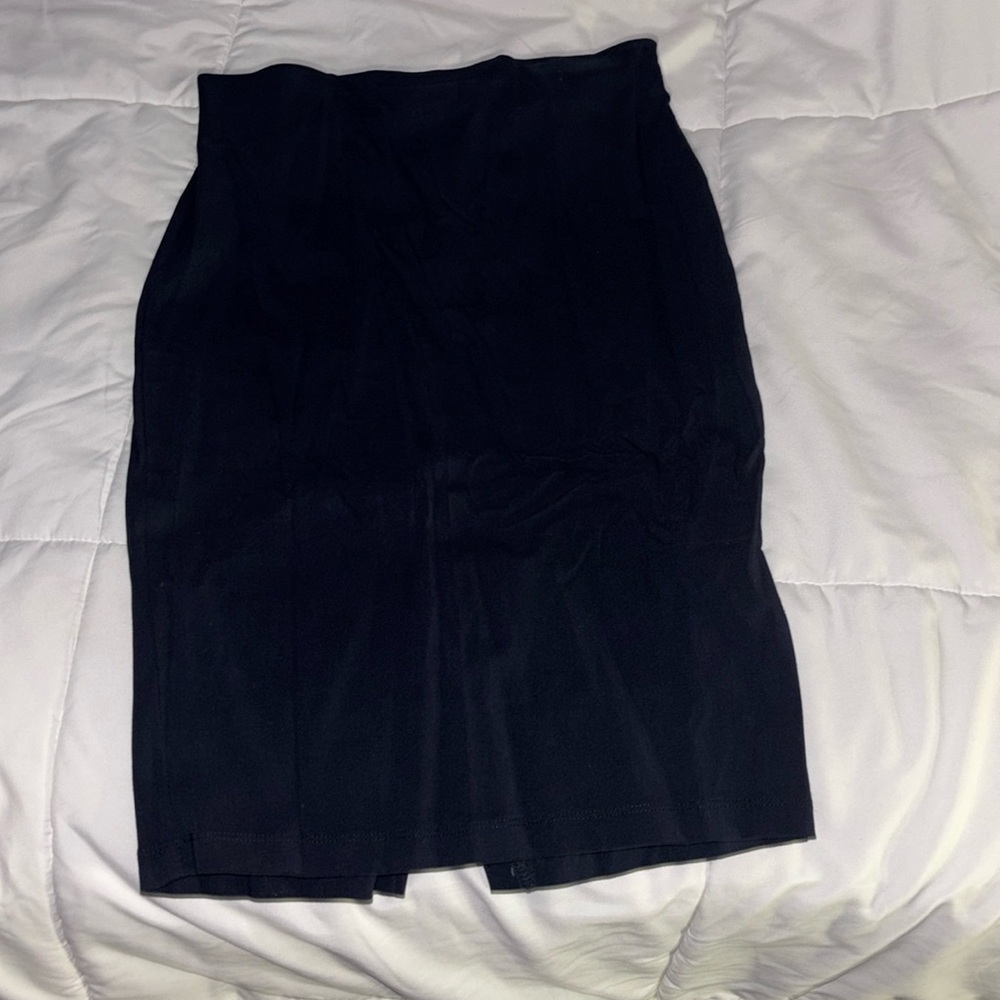 Fashion Nova navy blue pencil skirt